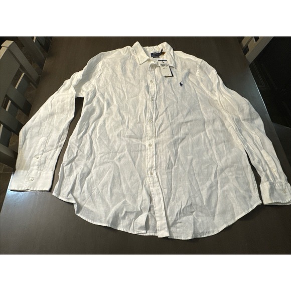 Polo Ralph Lauren Other - Polo Ralph Lauren White LINEN Long Sleeve Relax Fit Button Down Shirt